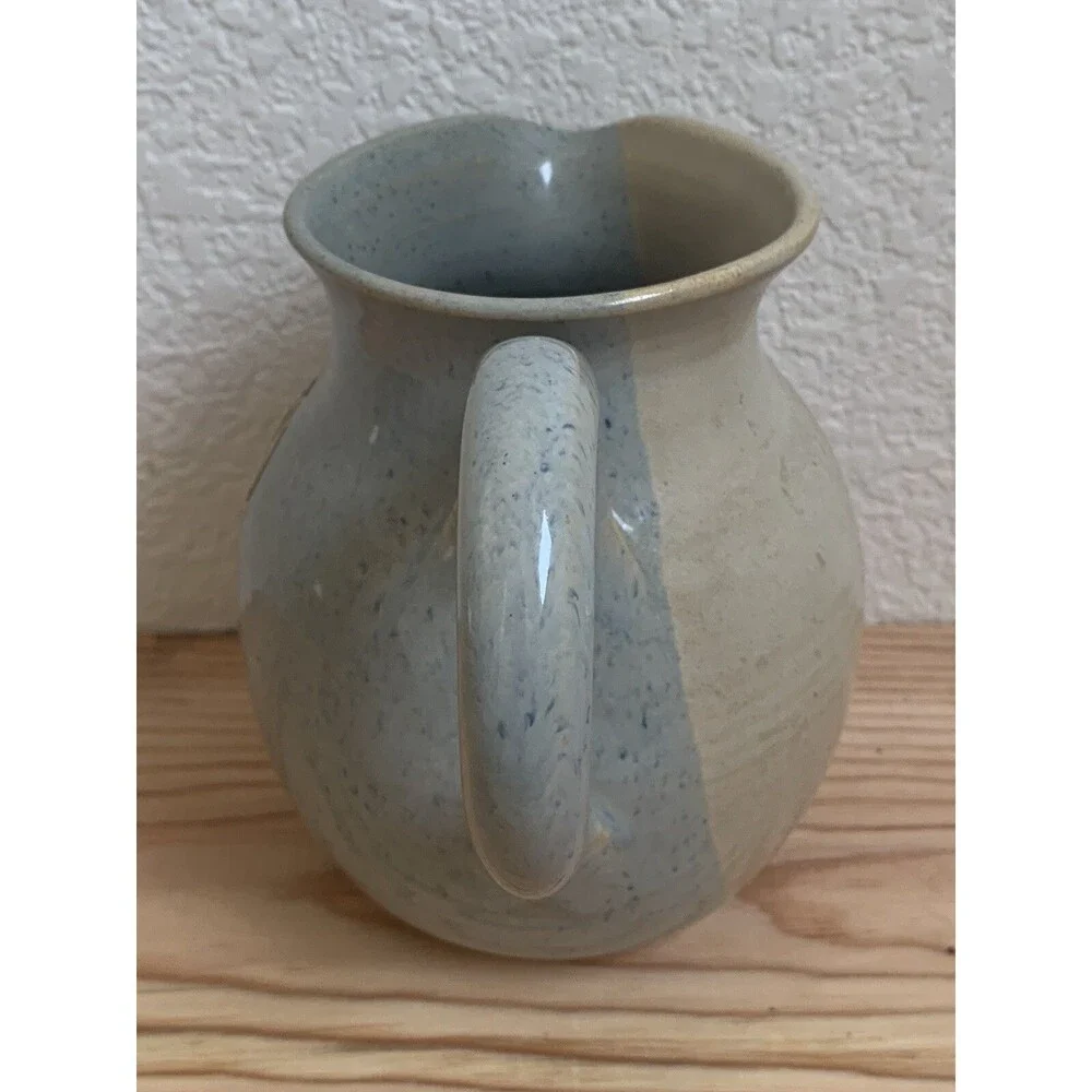 Muriel Muray Pitcher Handmade Studio Clay Sea Shells Beach Signed 1983 Vintage
